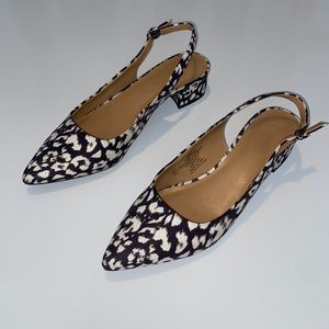 Banana Republic Block Heel Slingback In Cheetah Print
